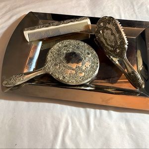 Vintage Vanity Tray with Accessories